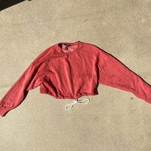 FOREVER 21 Crop front tie crewneck